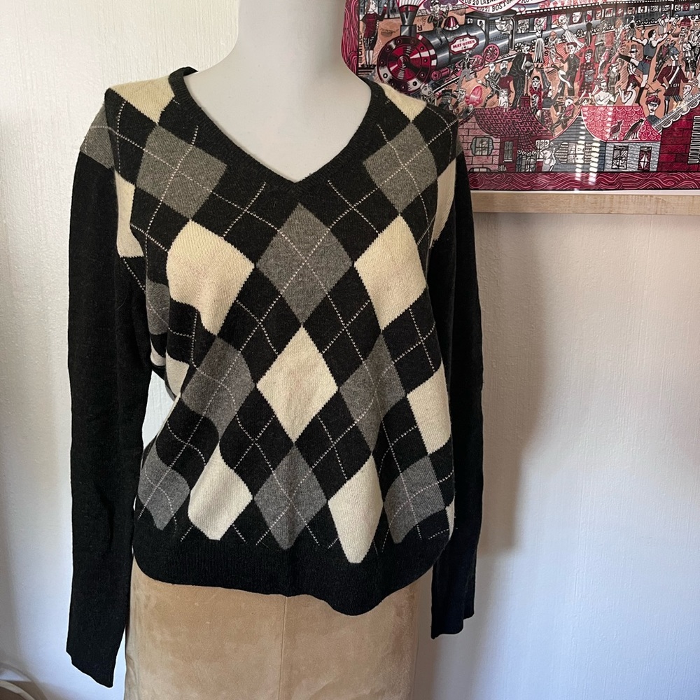 Argyle Cashmere Sweater